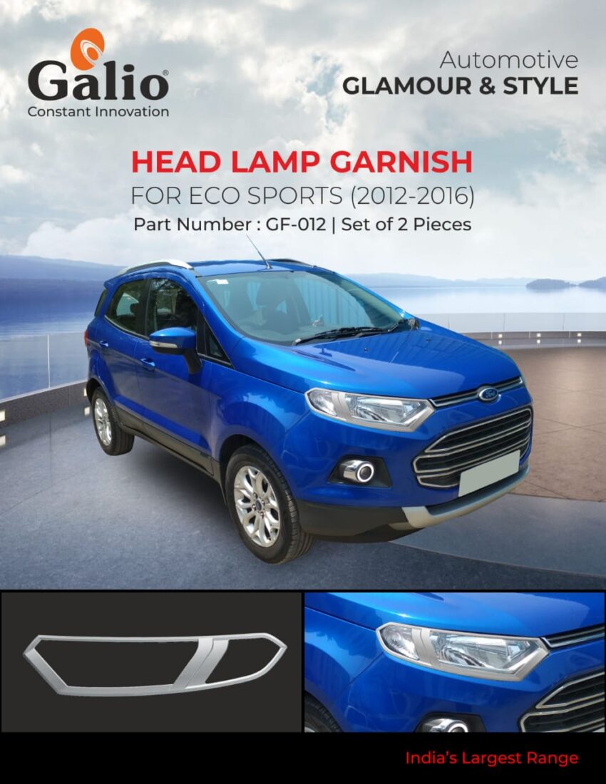 FORD ECO SPORTS 2012 TO 2016 HEAD LAMP GARNISH  SET OF 2 Pcs.