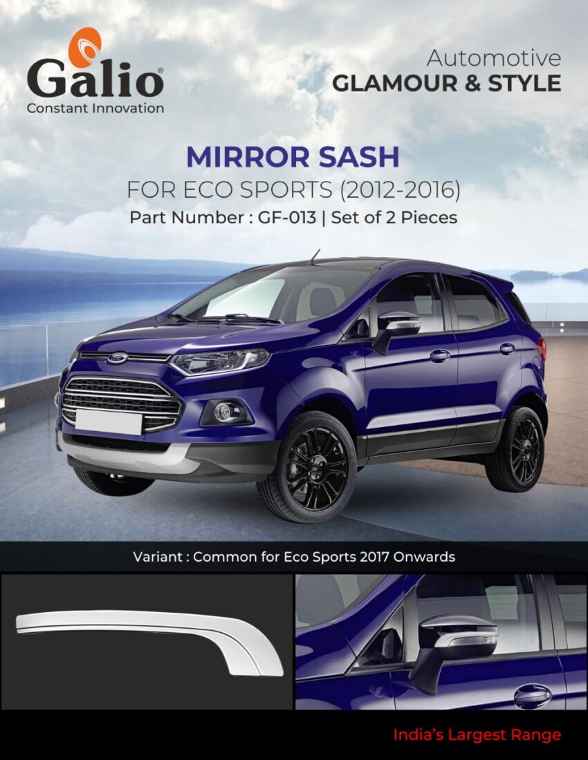 FORD ECO SPORTS 2012 TO 2016 MIRROR SASH SET OF 2 Pcs.
