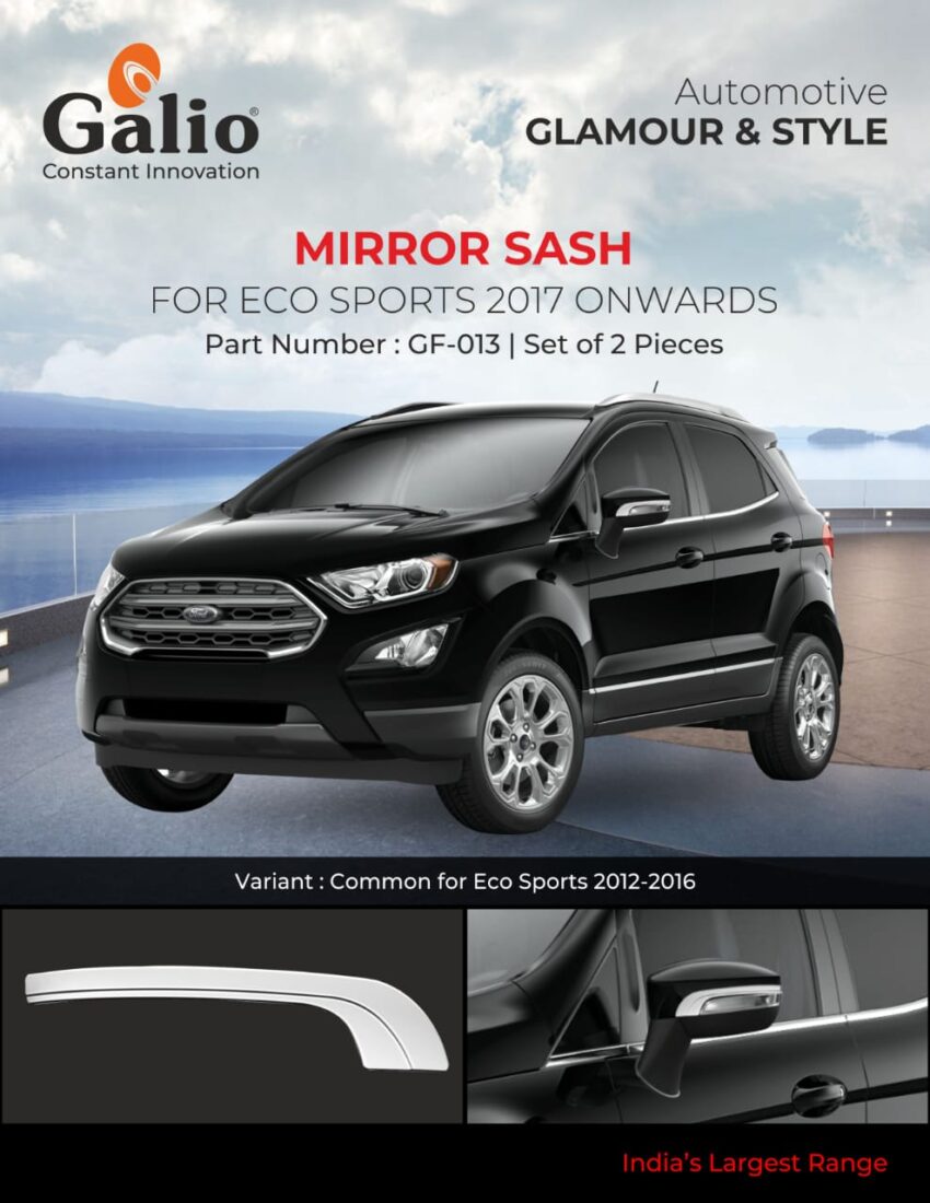 FORD ECO SPORT 2017 TO 2018 MIRROR SASH SET OF 2 Pcs.