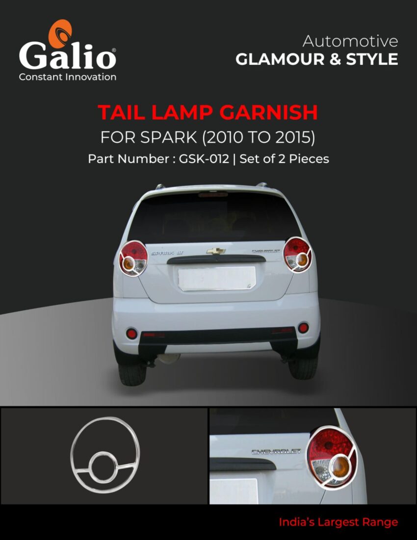 GENERAL MOTORS (CHEVROLET) SPARK 2010 ONWARDS TAIL LAMP GARNISH SET OF 2 PCS