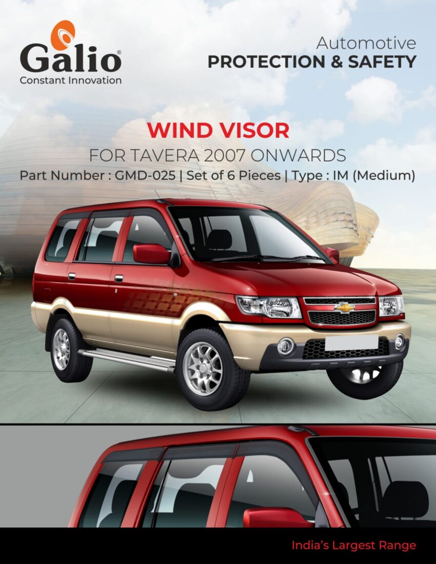 GENERAL MOTORS (CHEVROLET) TAVERA 2007 ONWARDS WIND VISOR - IM (MEDIUM), SET OF 4 PCS