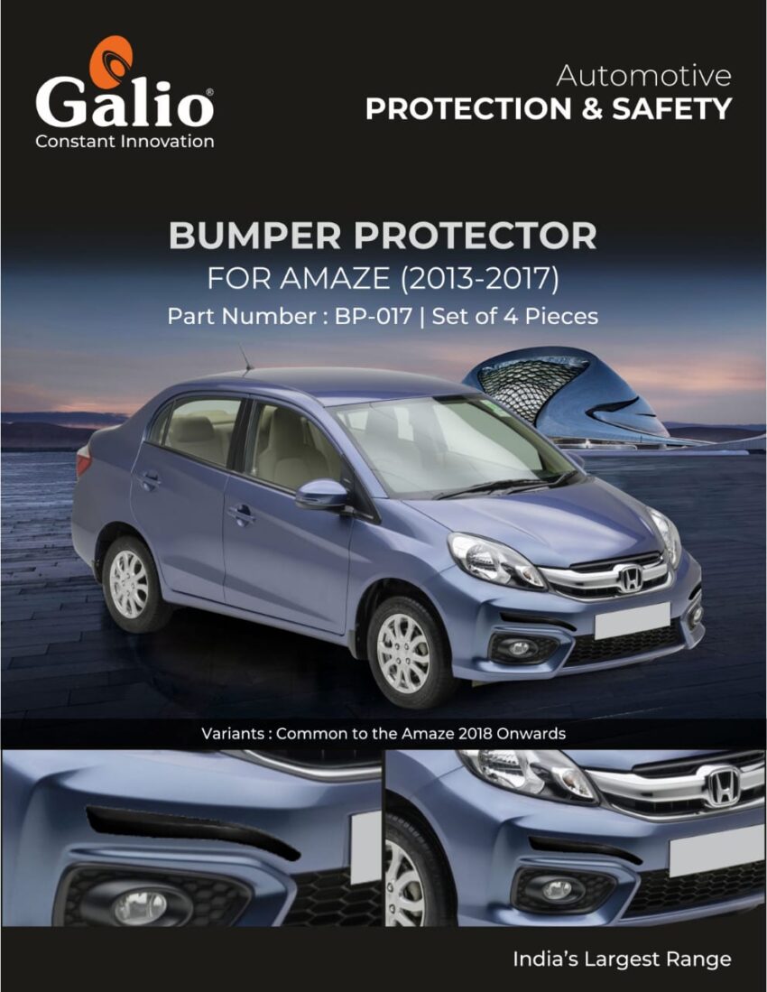 HONDA AMAZE (2013 TO 2017) BUMPER PROTECTOR SET OF 4 PCS