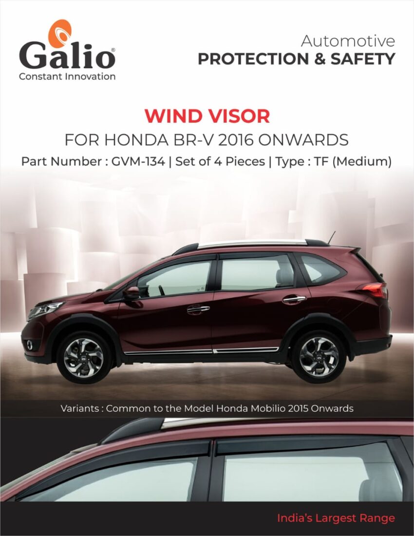 HONDA BR-V (2016 ONWARDS) WIND VISOR - TF (MEDIUM) – SET OF 4 PCS