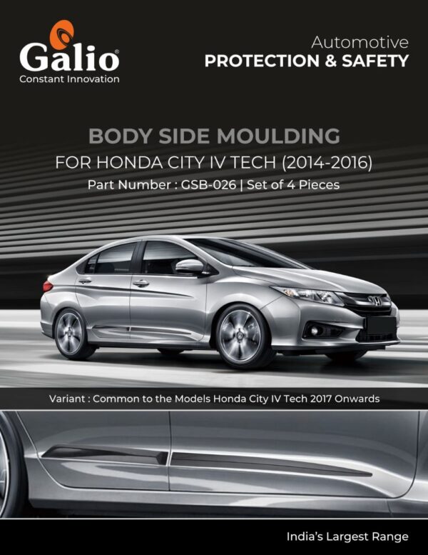 HONDA CITY (2014 TO 2016) BODY SIDE MOULDING SET OF 4 PCS