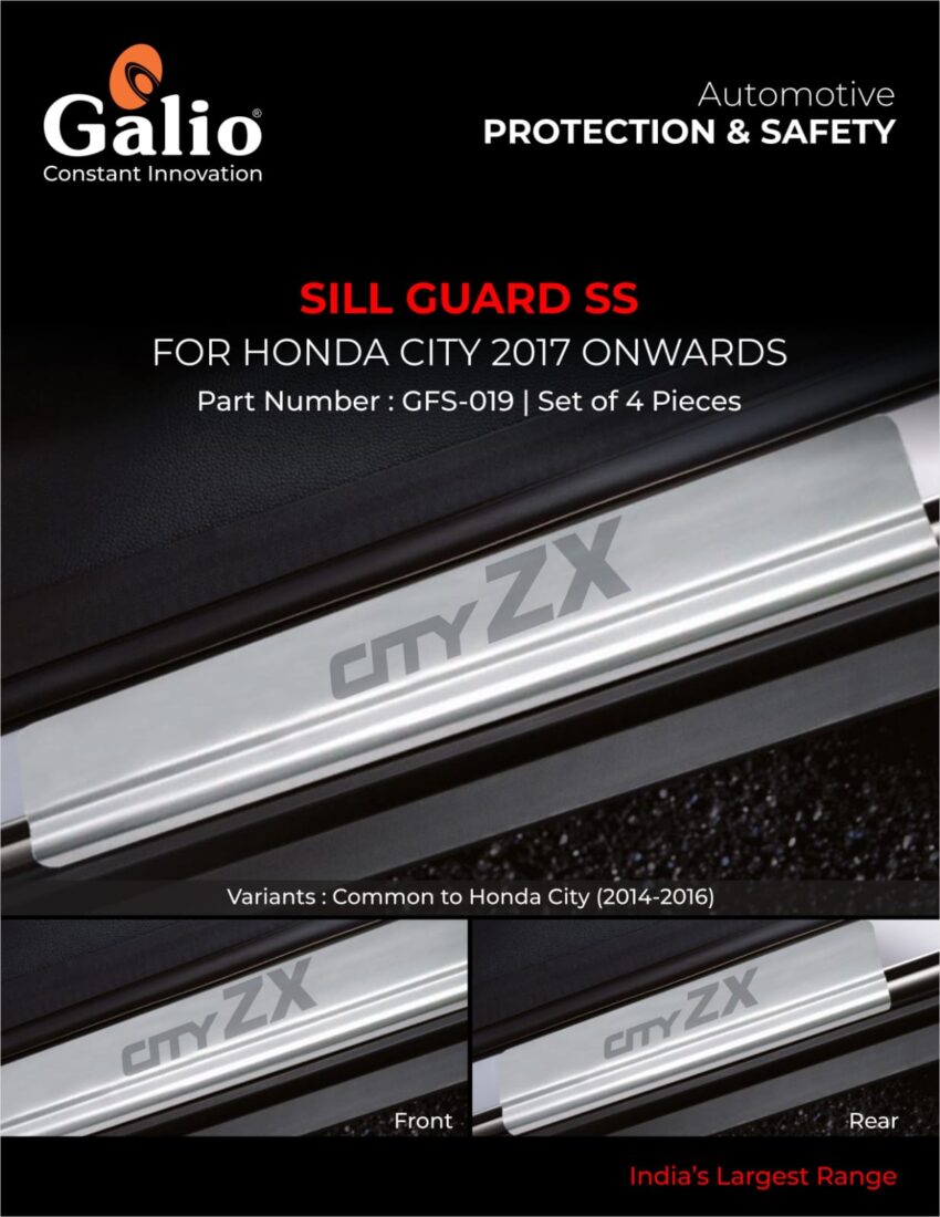 HONDA CITY (2017 ONWARDS) SILL GUARD SS SET OF 4 PCS