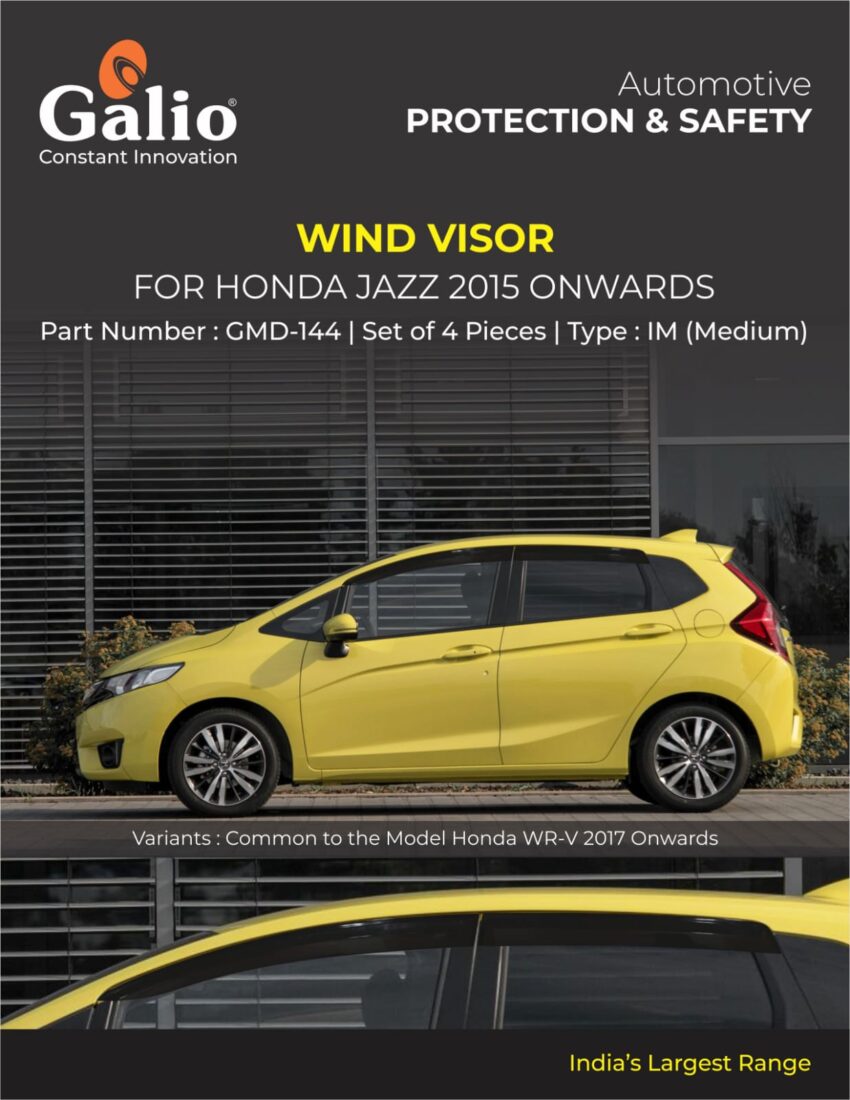 HONDA JAZZ (2015 ONWARDS) WIND VISOR - IM (MEDIUM) SET OF 4 PCS
