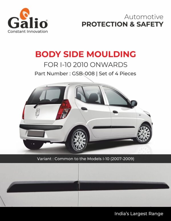 HYUNDAI I-10 (2010 ONWARDS) BODY SIDE MOULDING SET OF 6 PCS