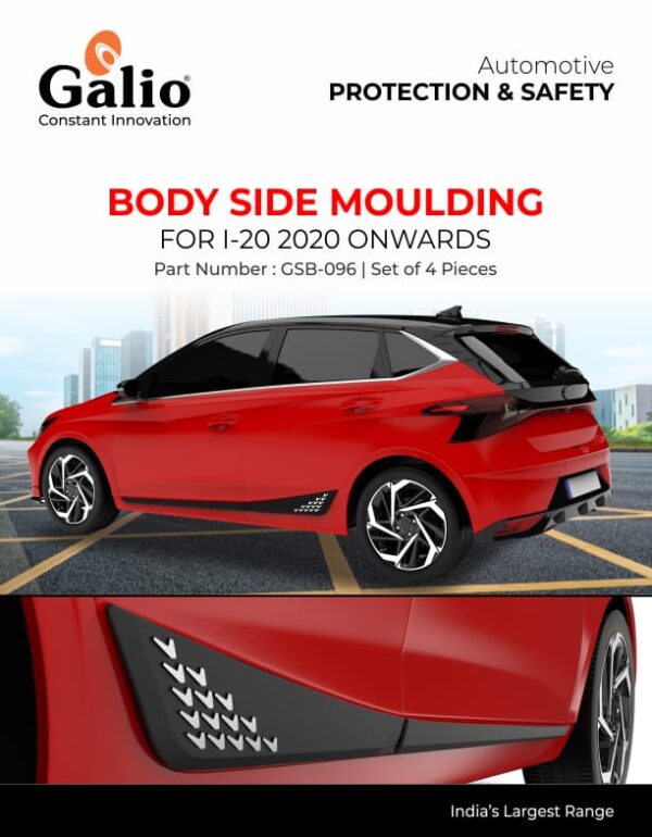 HYUNDAI I-20 (2020 ONWARDS) BODY SIDE MOULDING SET OF 4 PCS