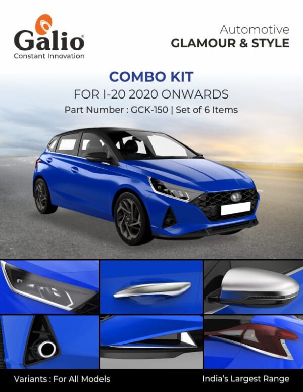HYUNDAI I-20 (2020 ONWARDS) COMBO KIT SET OF 18 PCS Description: