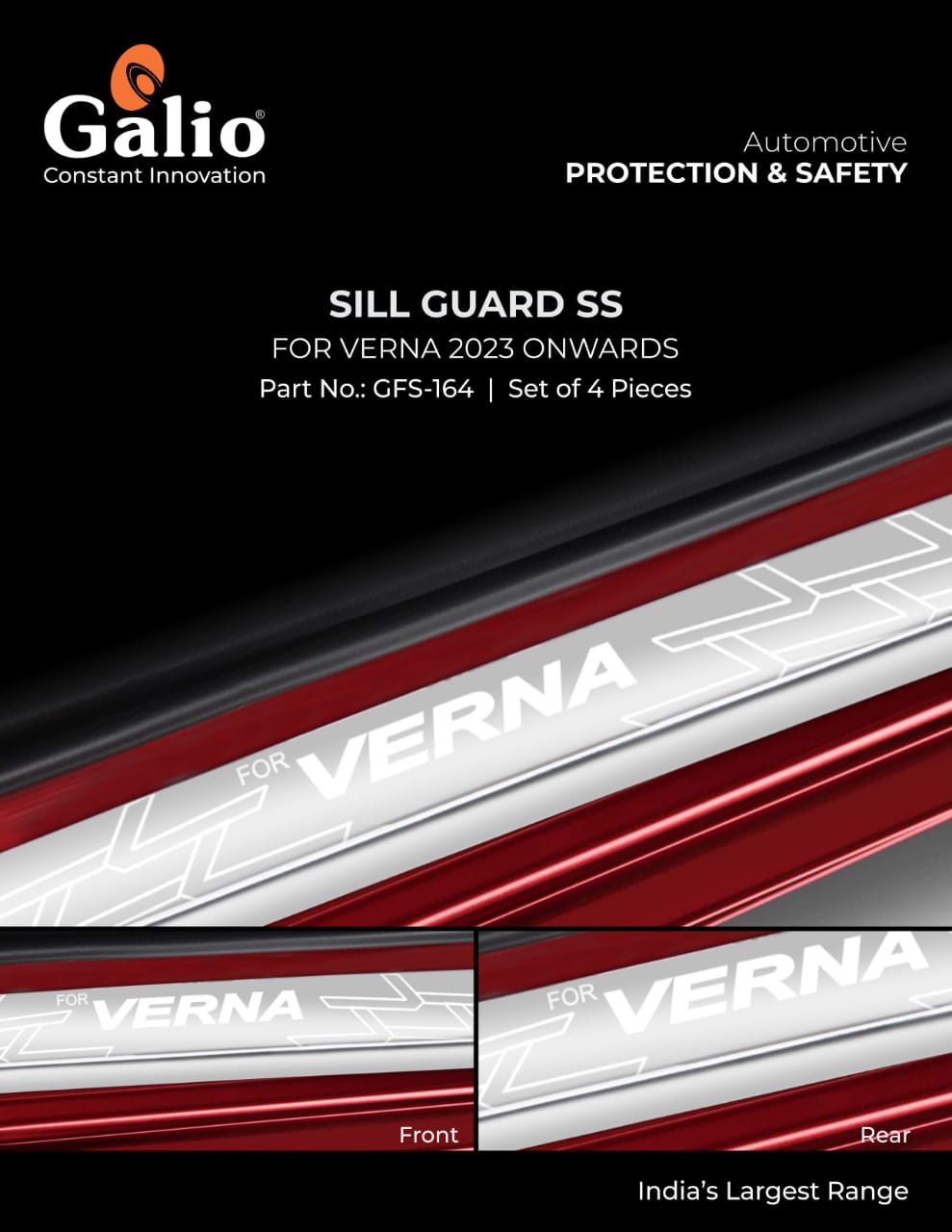 HYUNDAI VERNA 2023 ONWARDS SILL GUARD SS SET OF 4 PCS