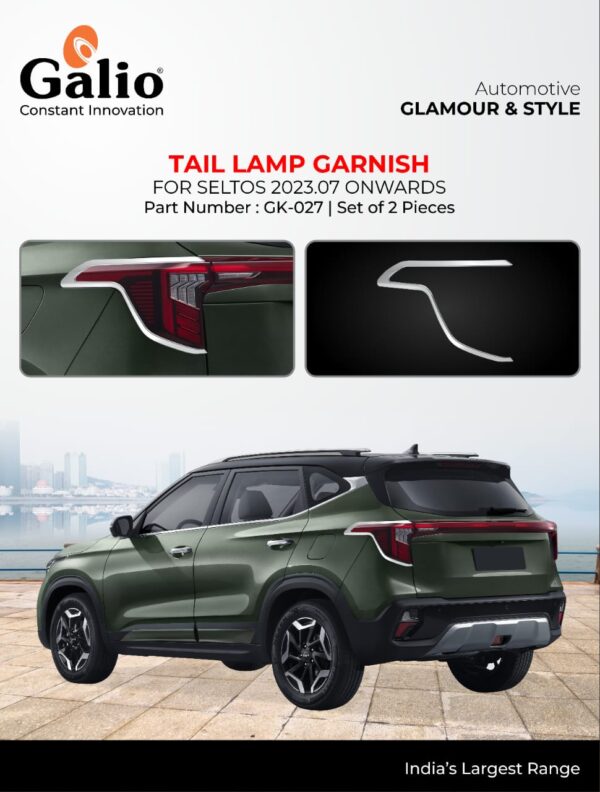 KIA SELTOS (2023.07 ONWARDS) TAIL LAMP GARNISH CHROME SET OF 2 PCS