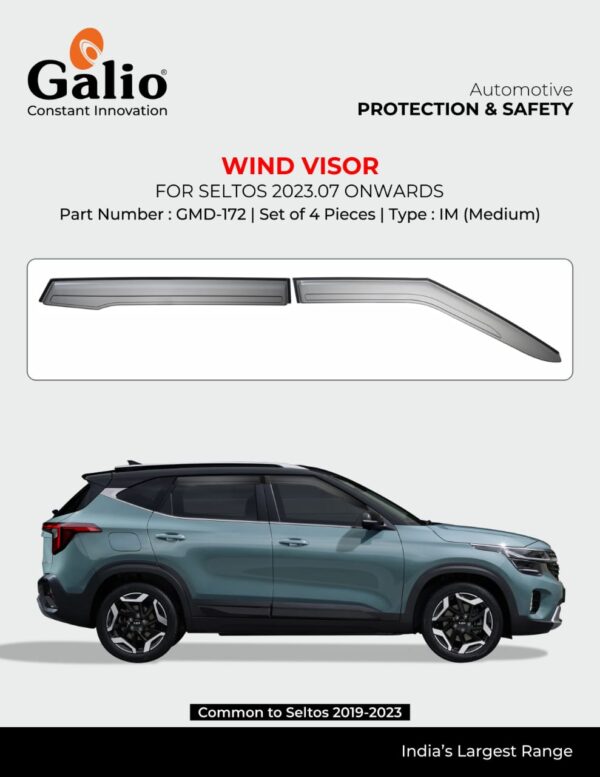 KIA SELTOS (2023.07 ONWARDS) WIND VISOR SET OF 4 PCS