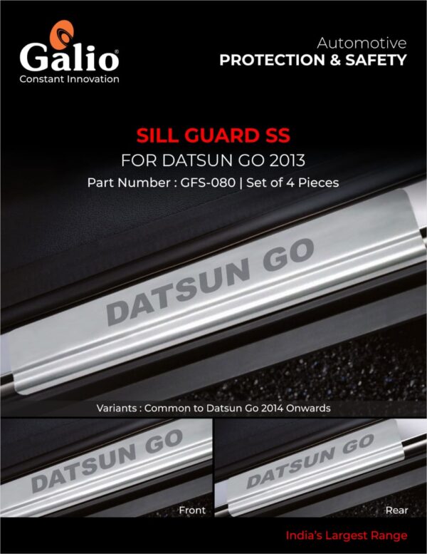 NISSAN DATSUN (2014 ONWARDS) SILL GUARD SS SET OF 4 PCS