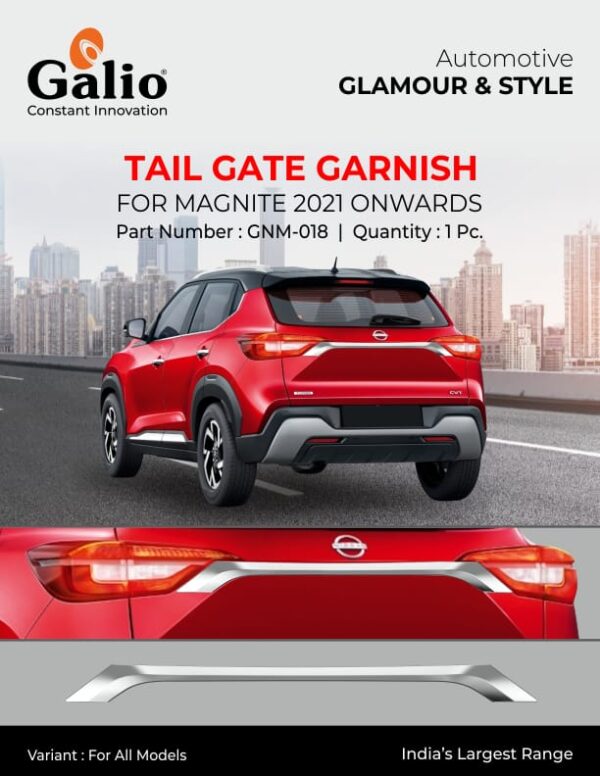 NISSAN MAGNITE (2021) TAIL GATE GARNISH CHROME FINISH – 1 PC