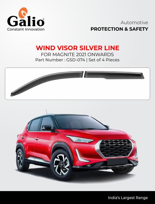 NISSAN MAGNITE (2021) WIND VISOR SILVER LINE SET OF 4 PCS