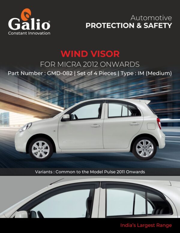 NISSAN MICRA (2012 ONWARDS) WIND VISOR - IM (MEDIUM) SET OF 4 PCS