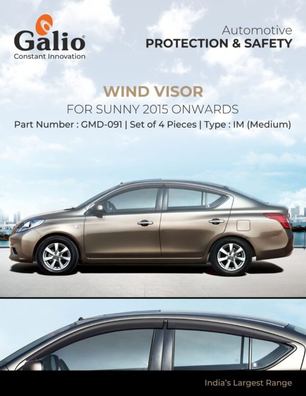 NISSAN SUNNY (2015 ONWARDS) WIND VISOR IM MEDIUM SET OF 4 PCS