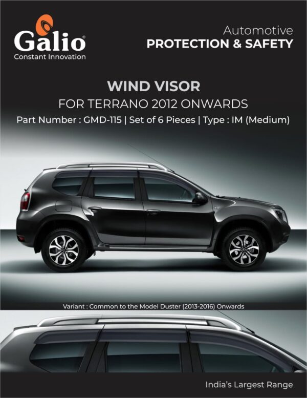 NISSAN TERRANO (2012 ONWARDS) WIND VISOR IM MEDIUM SET OF 6 PCS