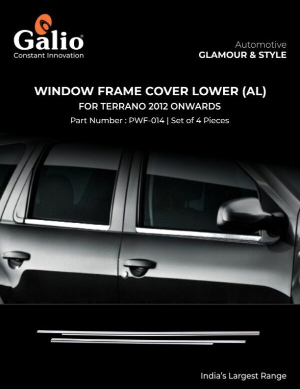NISSAN TERRANO (2012 ONWARDS) WINDOW FRAME COVER LOWER ALUMINIUM SET OF 4 PCS