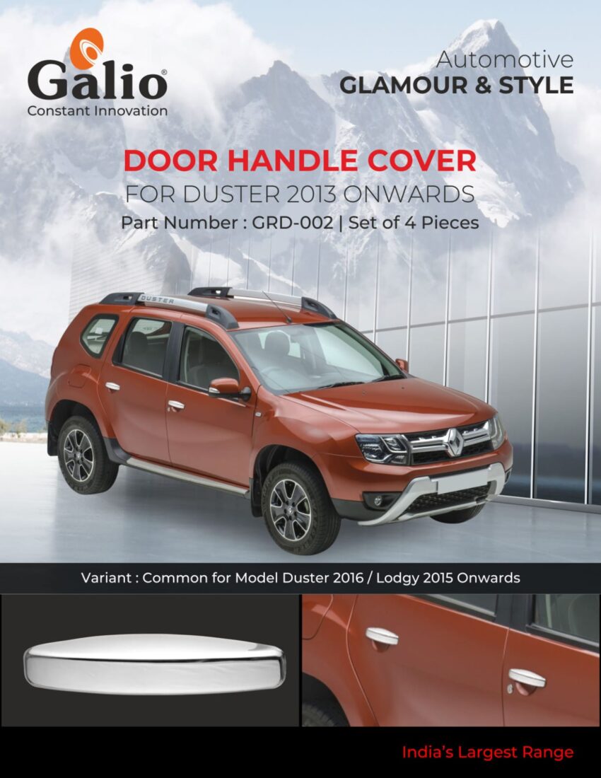 RENAULT DUSTER (2013 TO 2015) DOOR HANDLE COVER CHROME SET OF 4 PCS