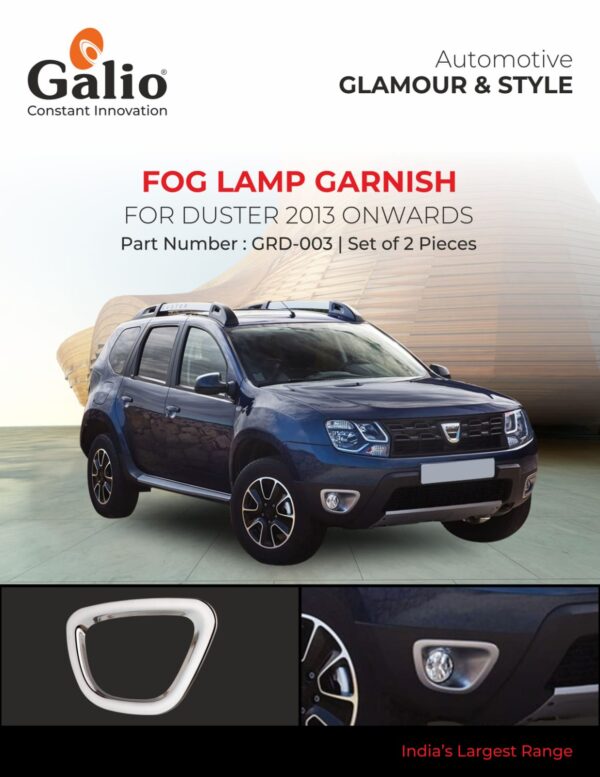 RENAULT DUSTER (2013 TO 2015) FOG LAMP GARNISH CHROME SET OF 2 PCS