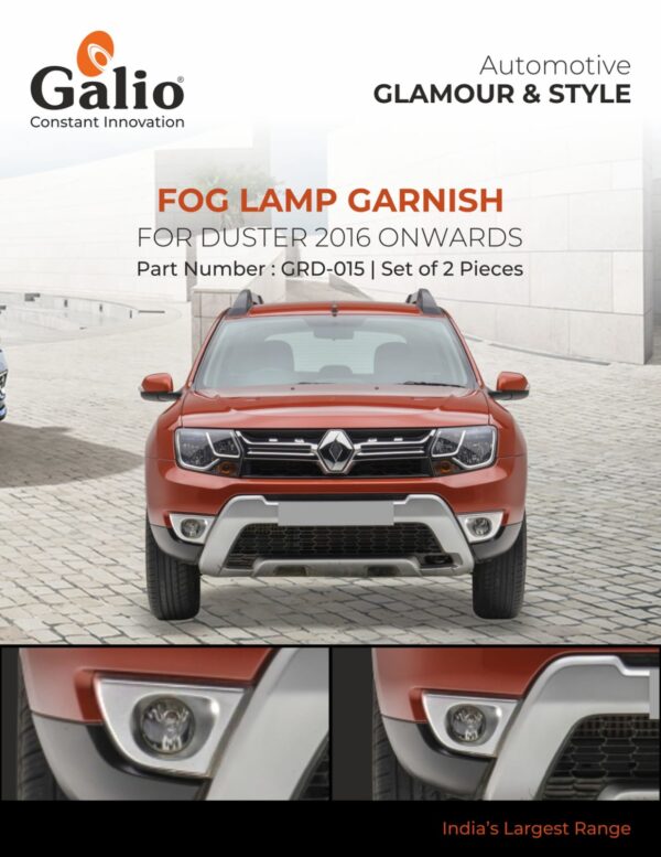 RENAULT DUSTER (2016 ONWARDS) FOG LAMP GARNISH CHROME SET OF 2 PCS
