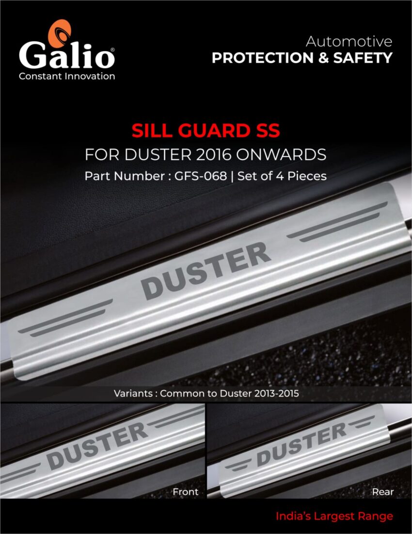 RENAULT DUSTER (2016 ONWARDS) SILL GUARD SS SET OF 4 PCS