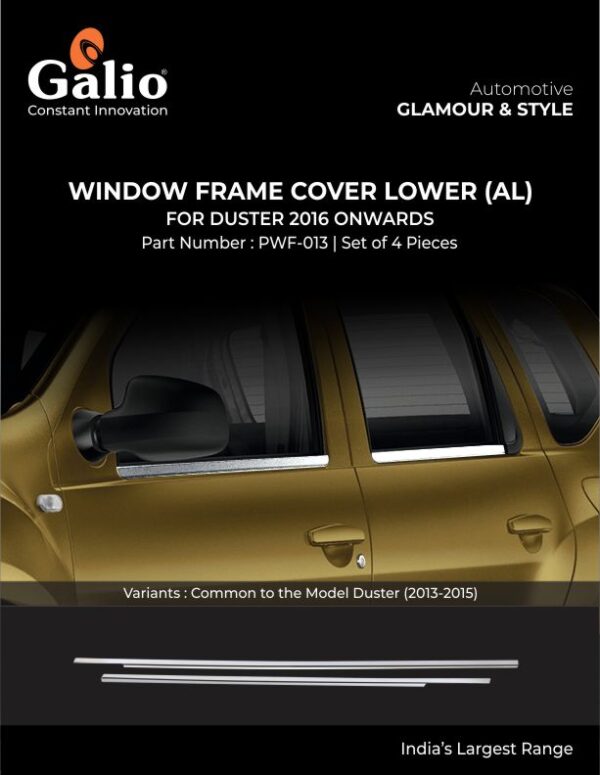 RENAULT DUSTER (2016 ONWARDS) WINDOW FRAME COVER LOWER (AL) SET OF 4 PCS