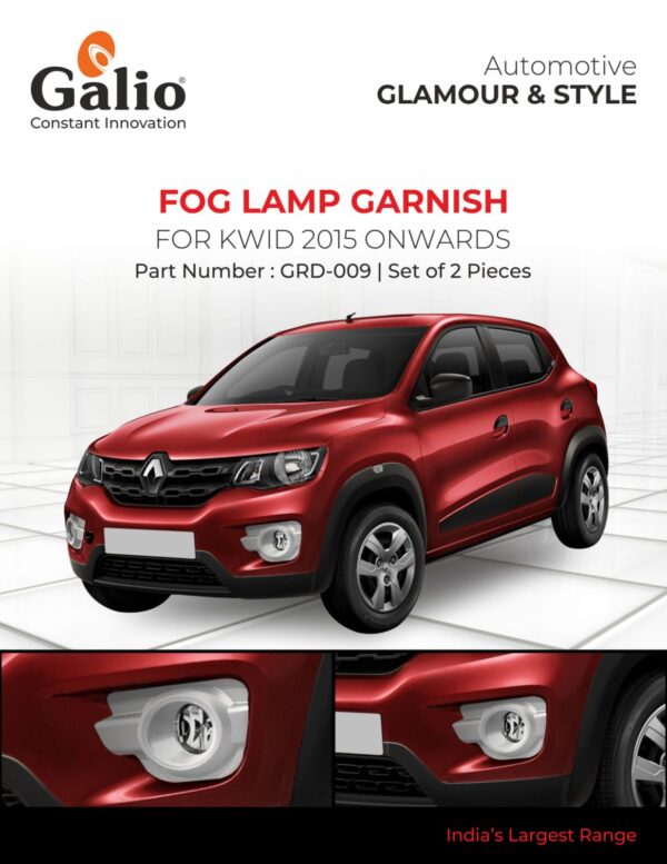 RENAULT KWID (2015 ONWARDS) FOG LAMP GARNISH SET OF 2 PCS