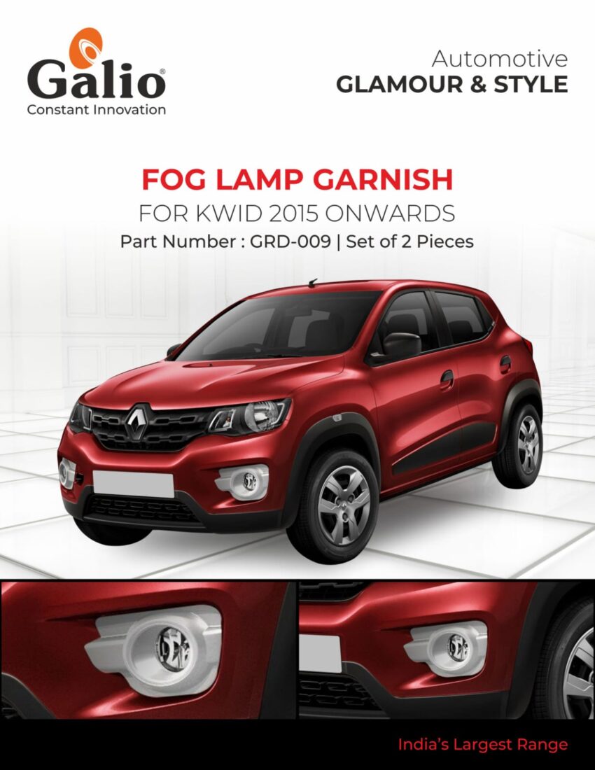 RENAULT KWID (2015 ONWARDS) FOG LAMP GARNISH SET OF 2 PCS