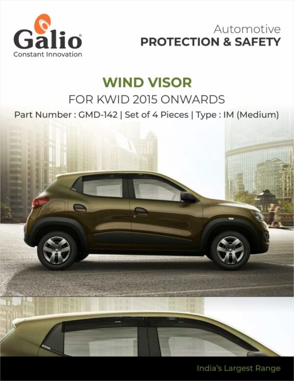 RENAULT KWID (2015 ONWARDS) WIND VISOR - IM (MEDIUM) SET OF 4 PCS