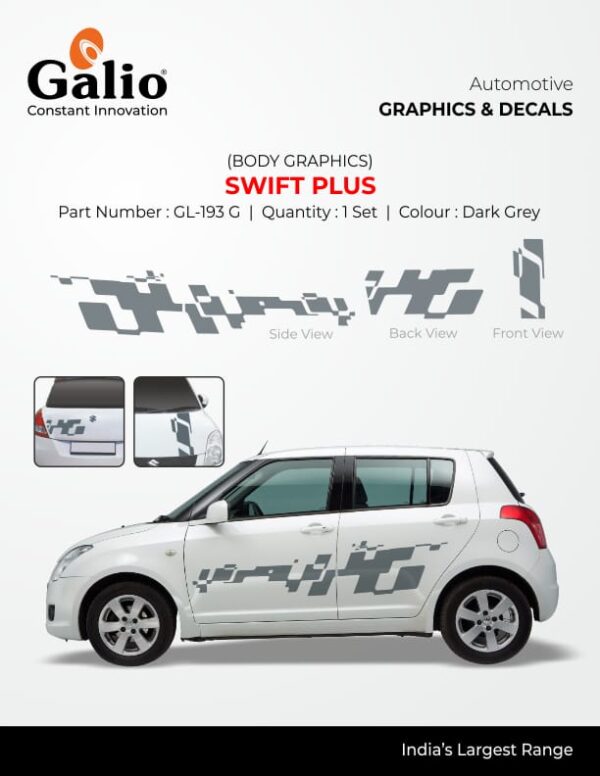 RENAULT PULSE (2011 ONWARDS) BODY GRAPHICS – SWIFT PLUS SET OF 1 PC