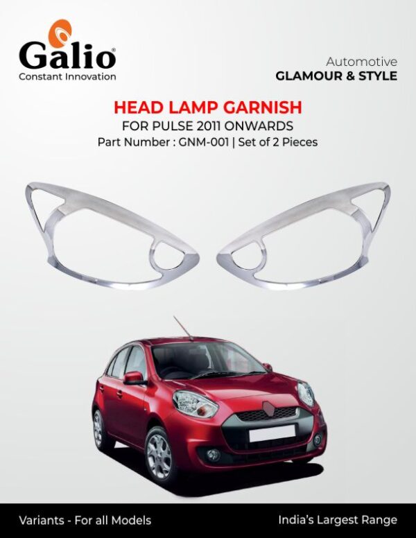RENAULT PULSE (2011 ONWARDS) HEAD LAMP GARNISH SET OF 2 PCS