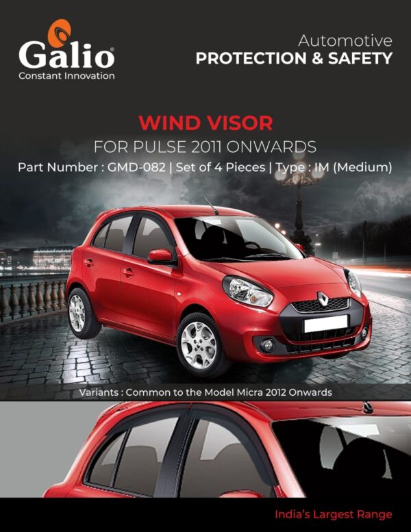 RENAULT PULSE (2011 ONWARDS) WIND VISOR - IM (MEDIUM) SET OF 4 PCS