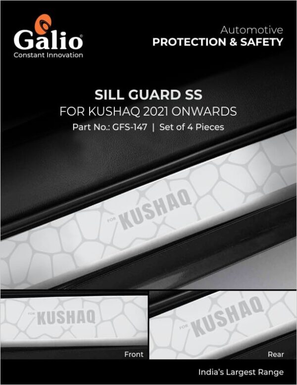 SKODA KUSHAQ (2021 ONWARDS) SILL GUARD SS SET OF 4 PCS