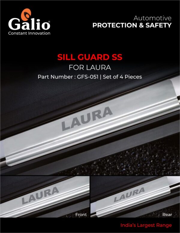 SKODA LAURA (2005 ONWARDS) SILL GUARD SS SET OF 4 PCS