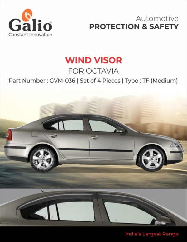 SKODA OCTAVIA (2010 ONWARDS) WIND VISOR - TF (MEDIUM) SET OF 4 PCS
