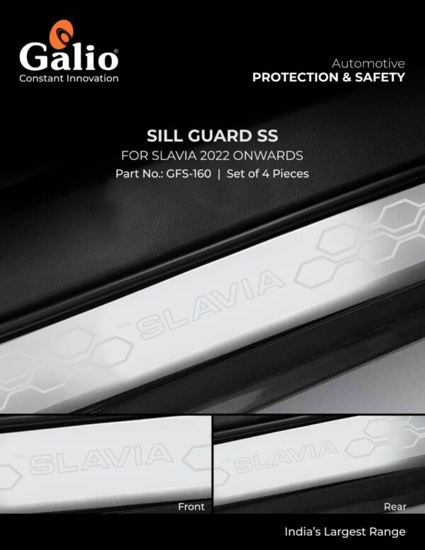 SKODA SLAVIA (2022 ONWARDS) SILL GUARD SS SET OF 4 PCS