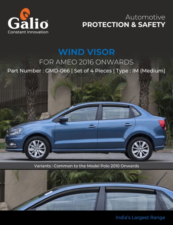 VOLKSWAGEN AMEO (2016 ONWARDS) WIND VISOR IM (MEDIUM) SET OF 4 PCS
