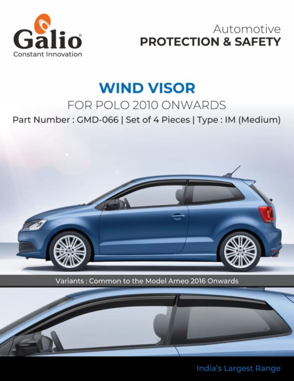 VOLKSWAGEN POLO (2010 ONWARDS) WIND VISOR - IM (MEDIUM) SET OF 4 PCS