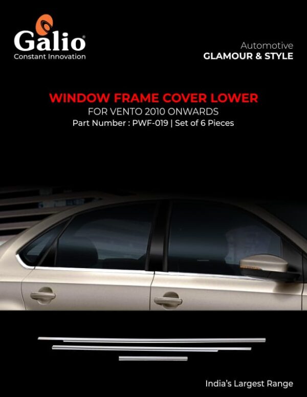 VOLKSWAGEN VENTO (2010 ONWARDS) WINDOW FRAME COVER LOWER (ALUMINIUM) SET OF 4 PCS