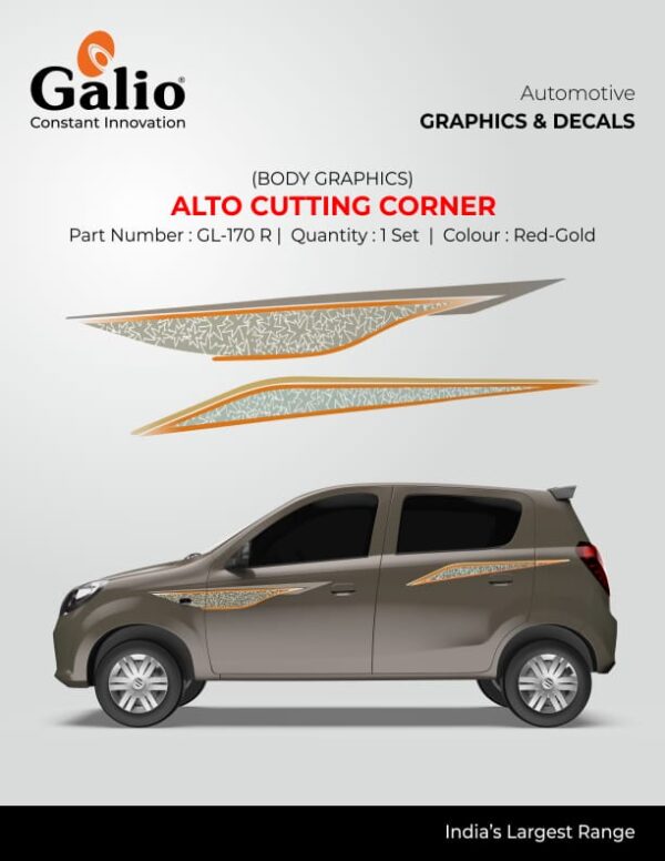 MARUTI SUZUKI ALTO TYPE-1 BODY GRAPHICS ALTO CUTTING CORNER SET OF 1 PC