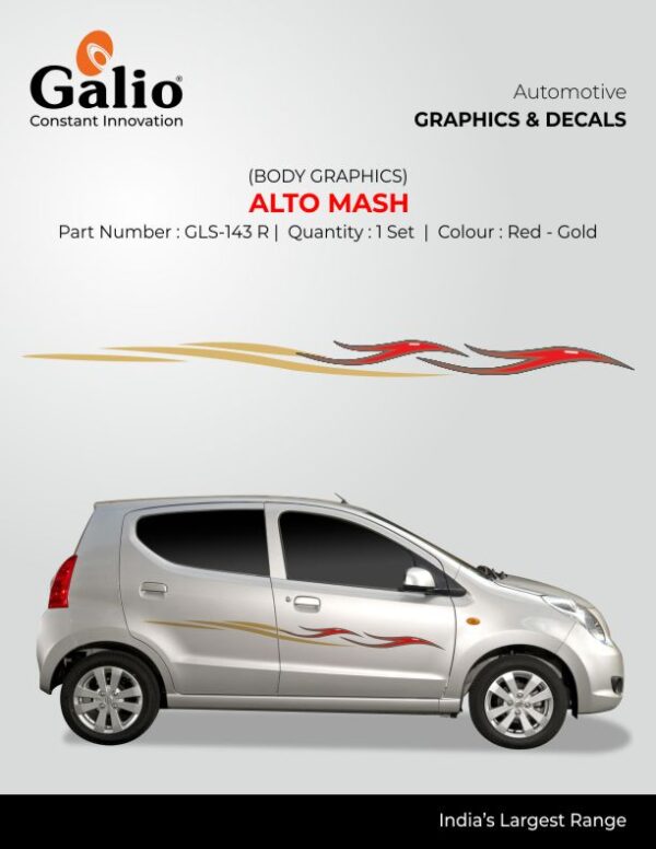 MARUTI SUZUKI ALTO 800 (2012 TO 2015) ALTO MASH BODY GRAPHICS 1 SET