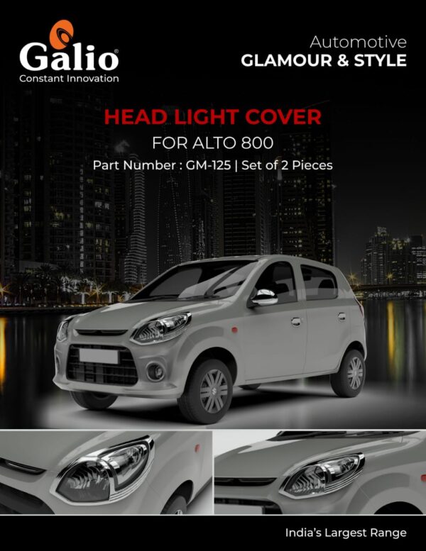 MARUTI SUZUKI ALTO 800 (2012 TO 2015) HEAD LAMP GARNISH SET OF 2 PCS