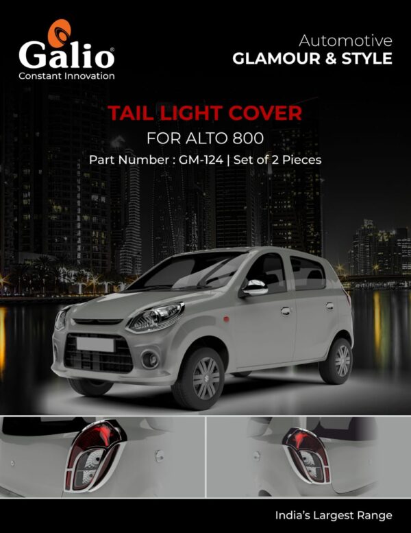 MARUTI SUZUKI ALTO 800 (2012 TO 2015) TAIL LAMP GARNISH SET OF 2 PCS