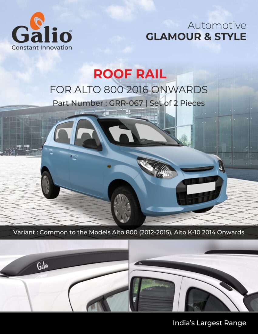 MARUTI SUZUKI ALTO 800 (2016 TO 2018) ROOF RAIL SET OF 2 PCS