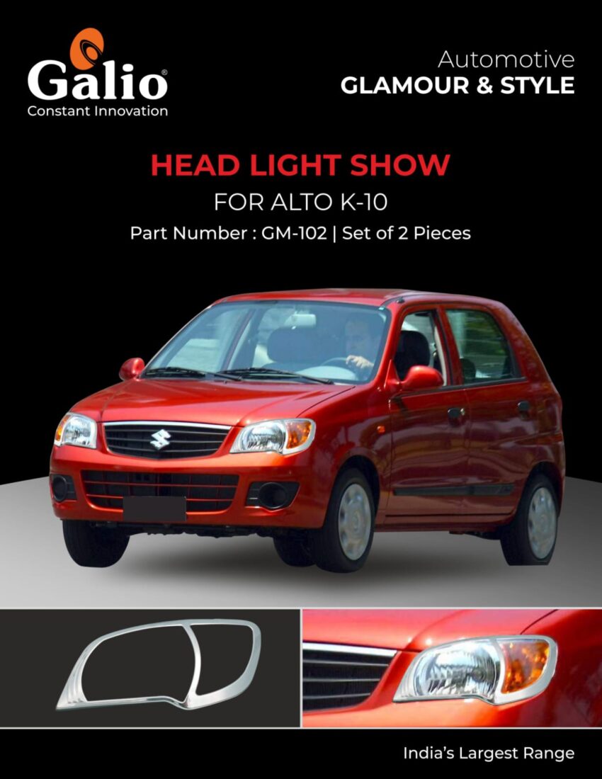 MARUTI SUZUKI ALTO K-10 (2010 TO 2013) HEAD LAMP GARNISH SET OF 2 PCS