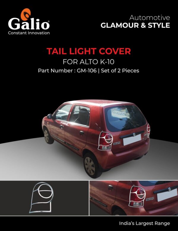 MARUTI SUZUKI ALTO K-10 (2010 TO 2013) TAIL LAMP GARNISH SET OF 2 PCS