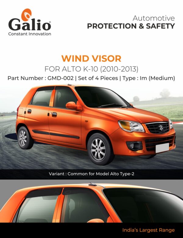 MARUTI SUZUKI ALTO K-10 (2010 TO 2013) WIND VISOR - IM (MEDIUM) SET OF 4 PCS