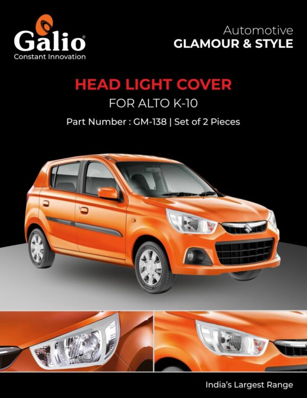 MARUTI SUZUKI ALTO K-10 (2014 ONWARDS) HEAD LAMP GARNISH SET OF 2 PCS